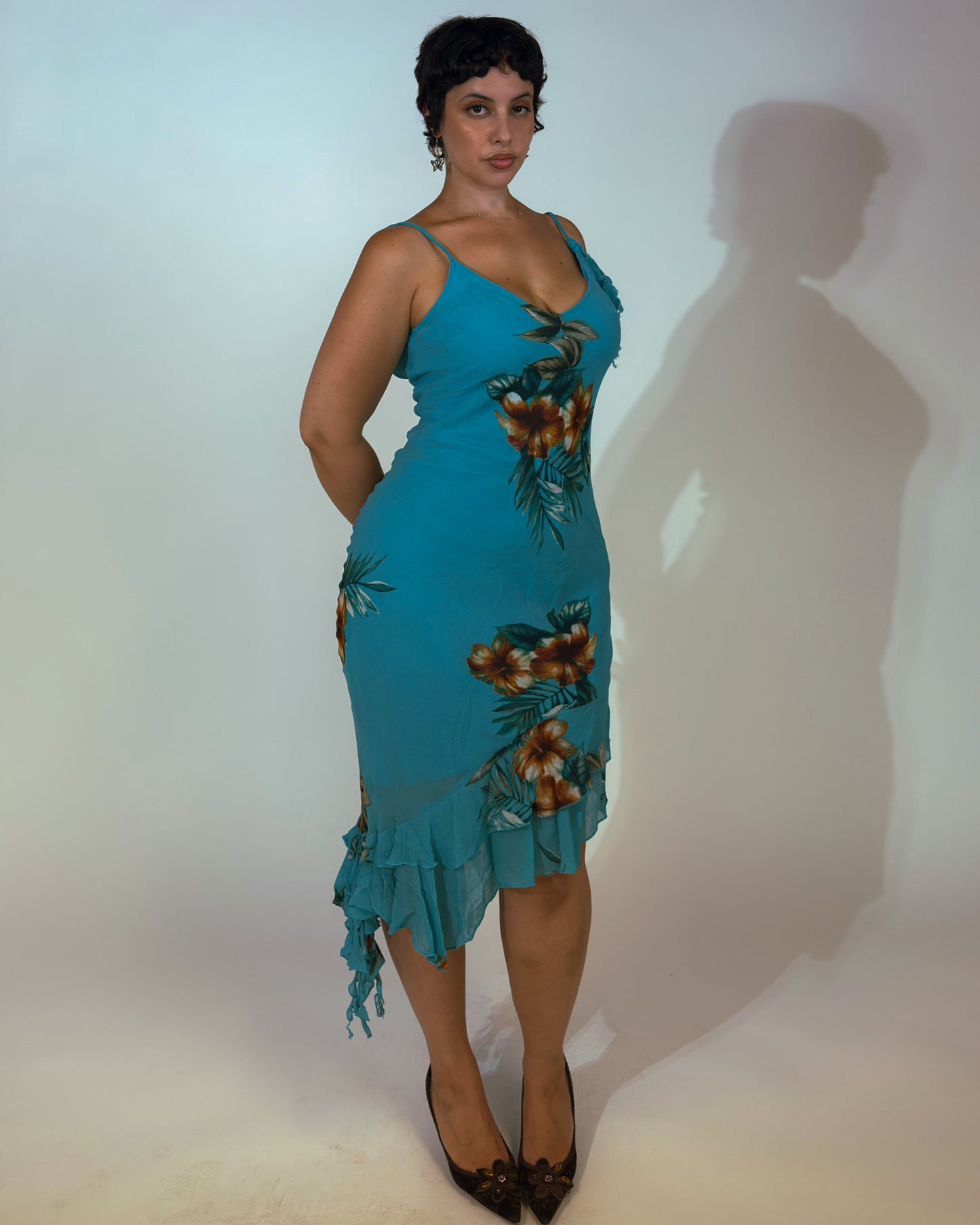 Vintage Spanish Midi Dress - size M/L