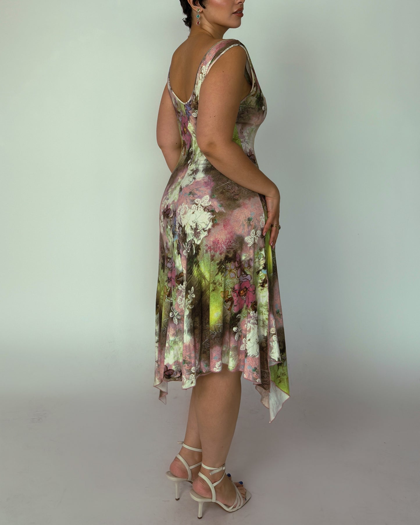 Vintage Italian Fairy Floral Garden Dress - size M-XL