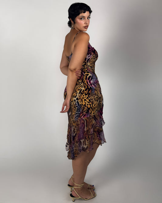 Silk Blend Stretch Dress -M-XL