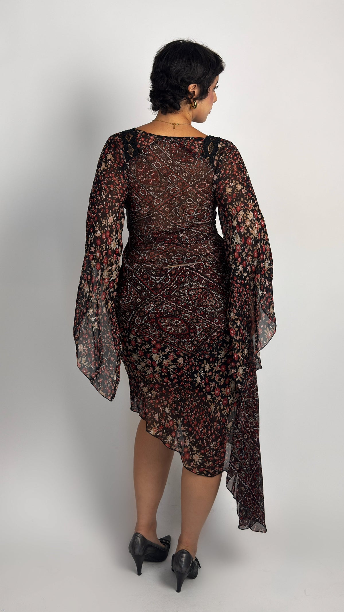 Asym Bell Sleeve Matching Set