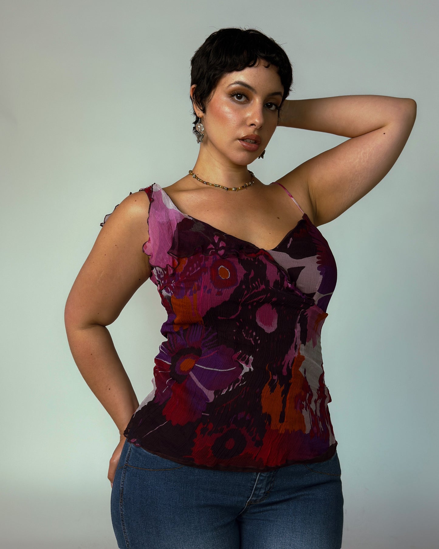 Italian Vintage Silk Top - size M/L