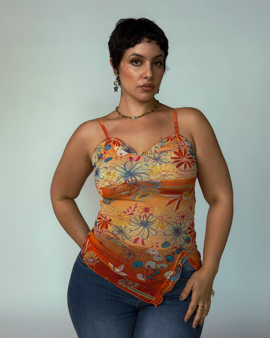Vintage Mesh Cami Top - size M/L