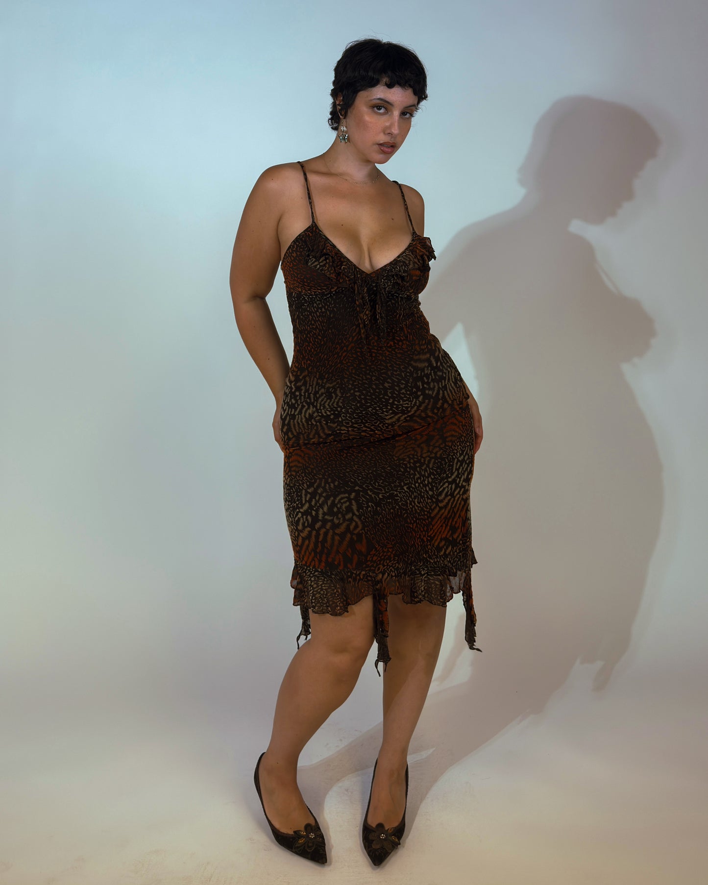 Vintage Velvet Midi Dress - size M/L