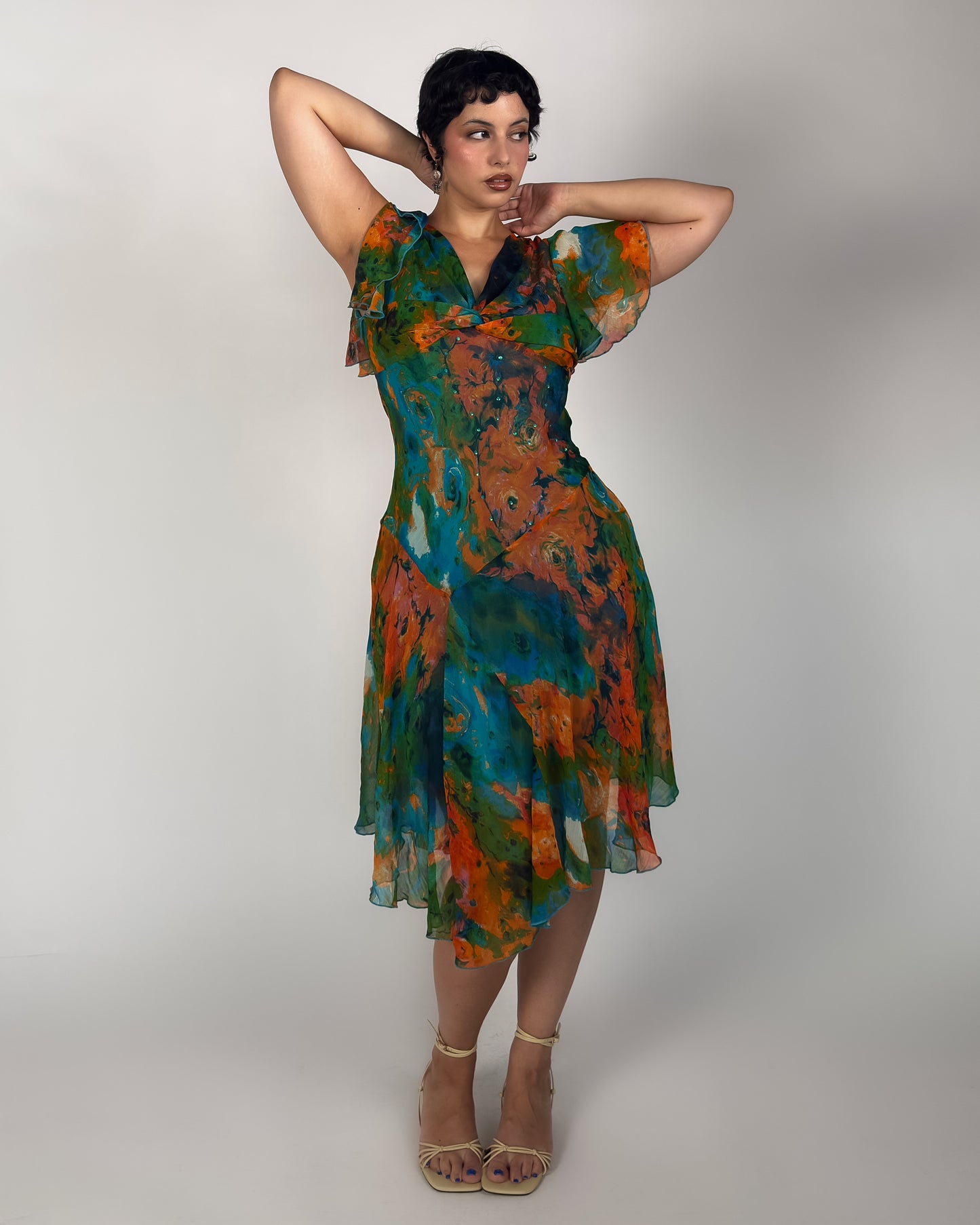 Vintage Silk Dress - M-XL