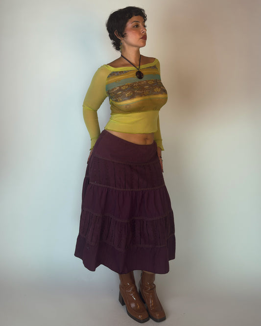 Chartreuse Mesh Top - M/L