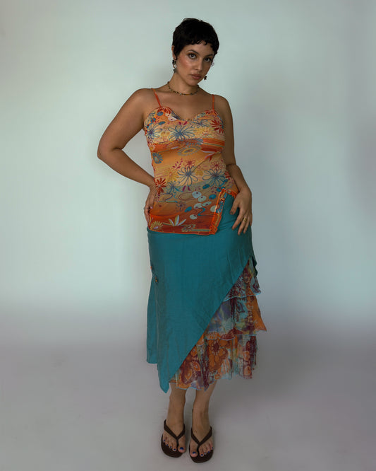 Vintage Paul Mausner Midi Skirt - size L/XL