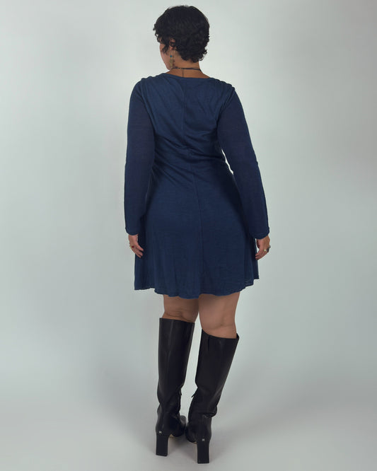 Navy Blue Knit Dress - M/L