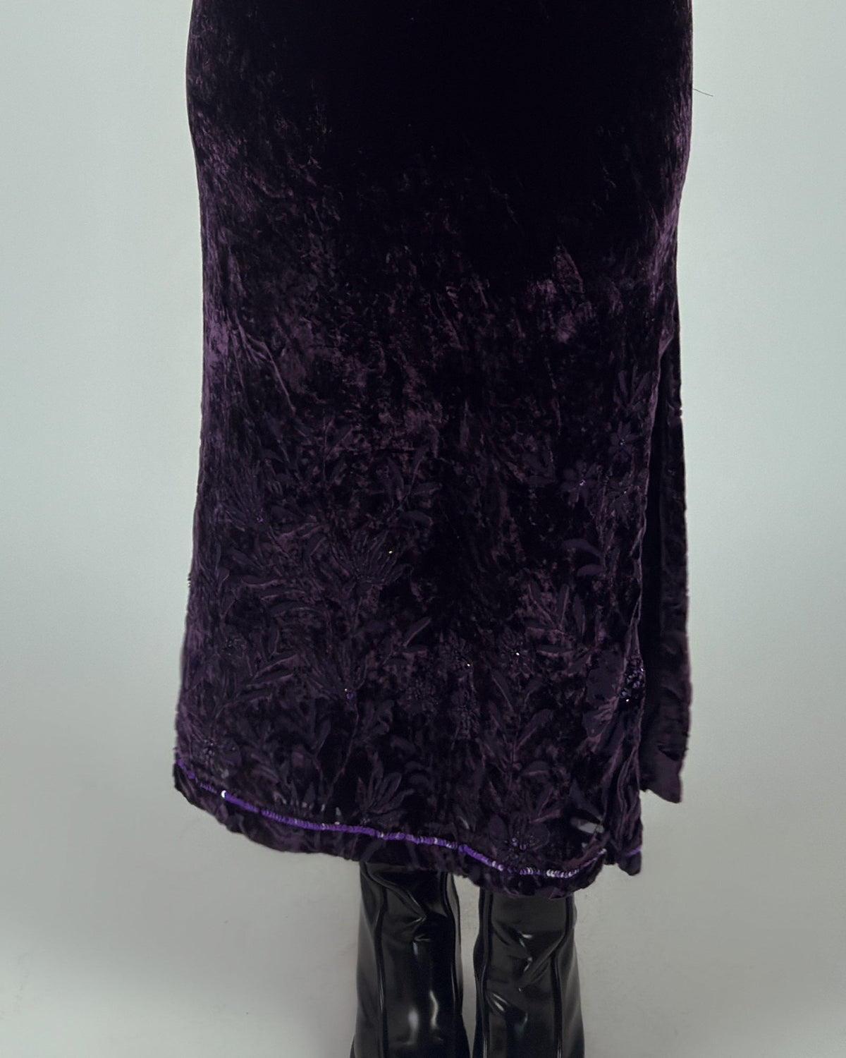 Vintage Monsoon Velvet Silk Blend Maxi Dress - L/XL