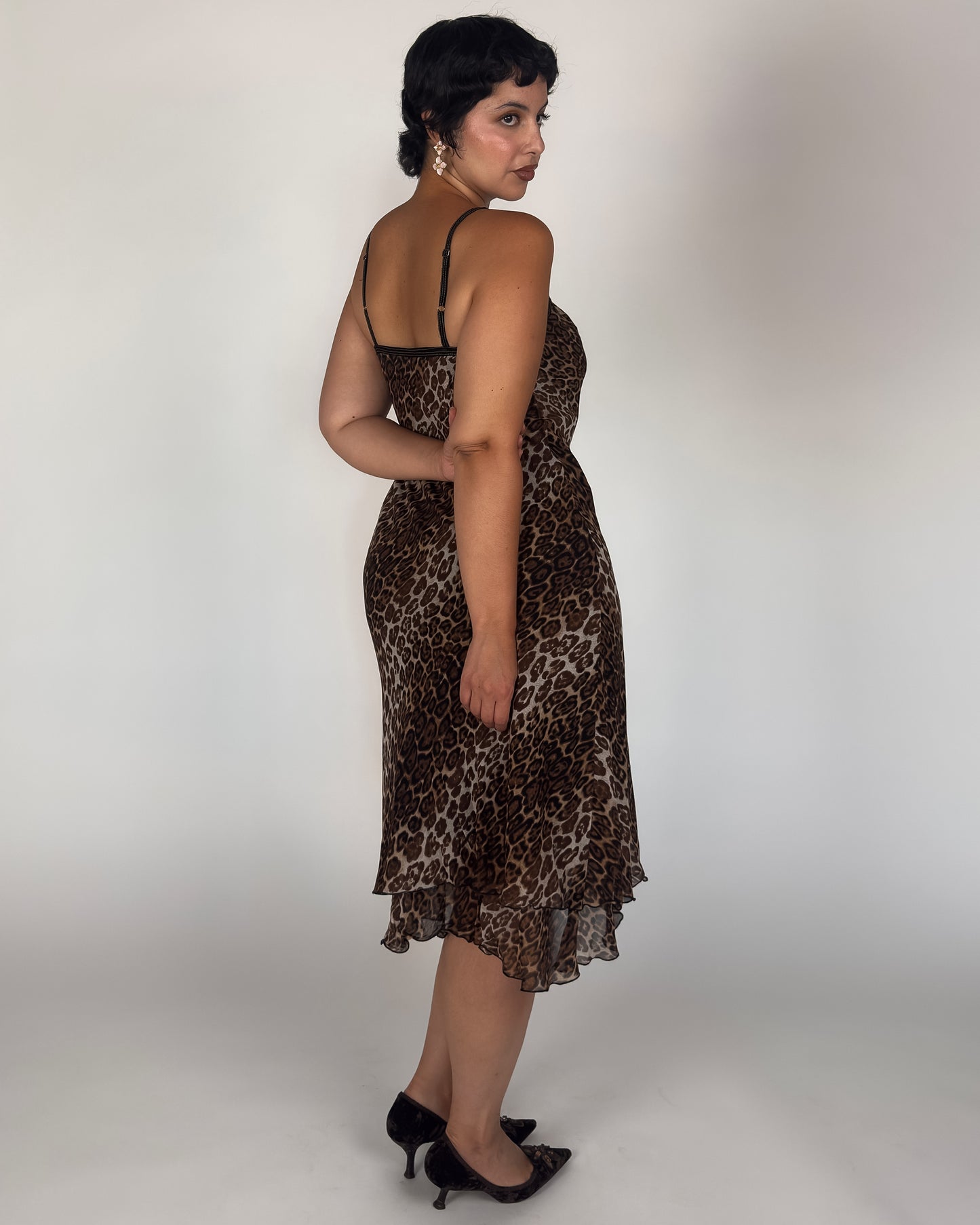 Italian Silk Leopard Dress - M/L