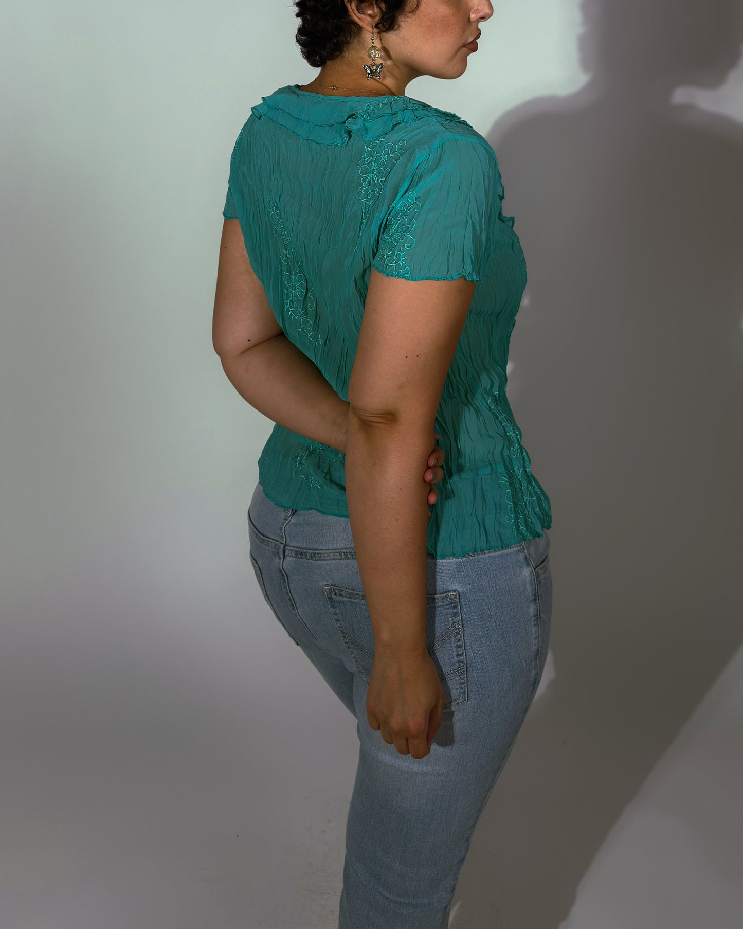 Vintage Sheer Stretch Top - size M/L