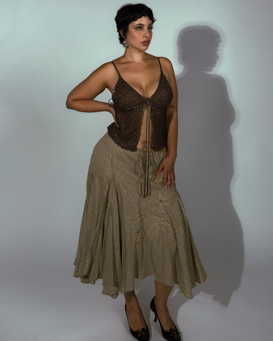 Vintage Derhy Handkerchief Hem Skirt - size L-XXL