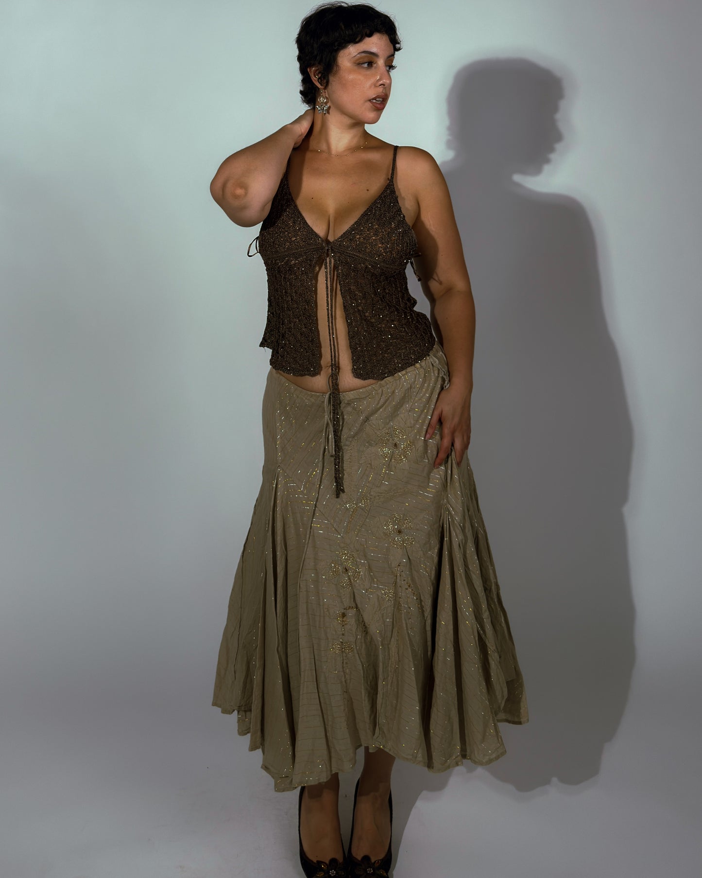 Vintage Derhy Handkerchief Hem Skirt - size L-XXL