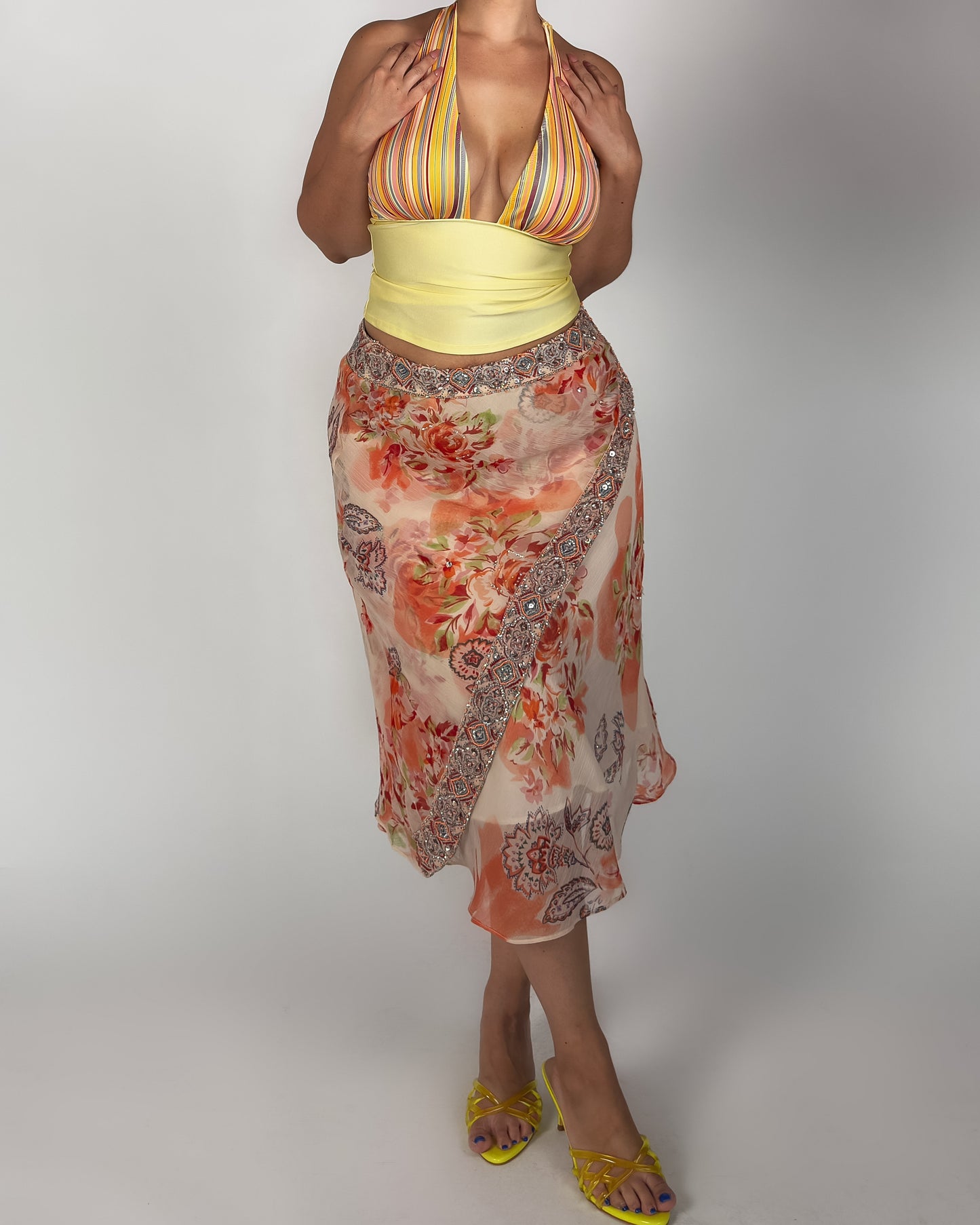 Derhy Beaded Skirt - L/XL