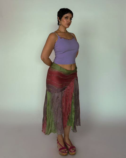 Vintage Fairy Midi Skirt - size L/XL
