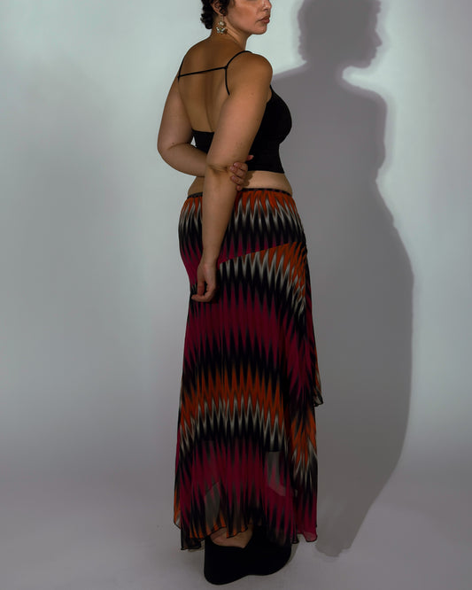 Vintage Marina Rinaldi Silk Skirt - size L-XXL