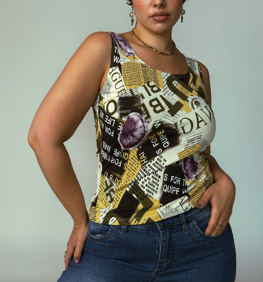 Vintage Patchwork Top - size M-XL