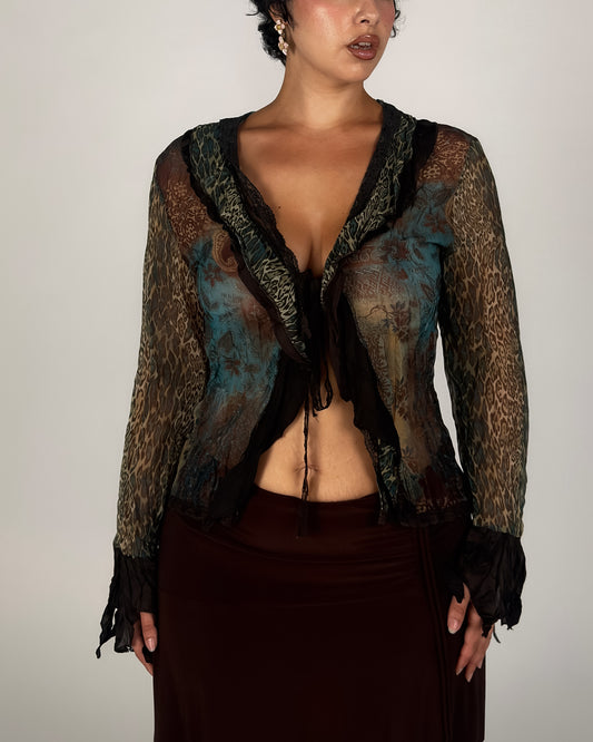 Whimsy Animal Print Top - M/L