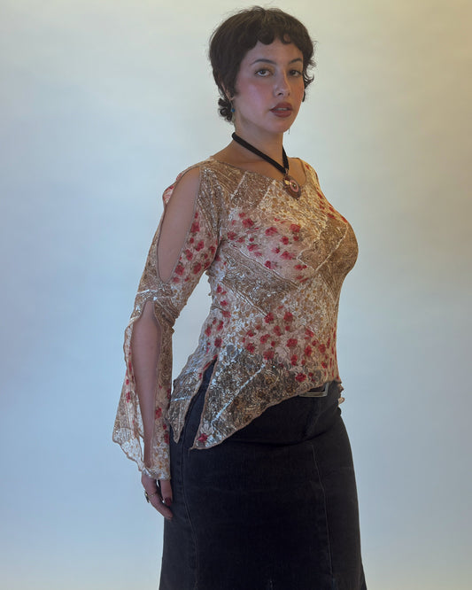Lace Mesh Top - M/L