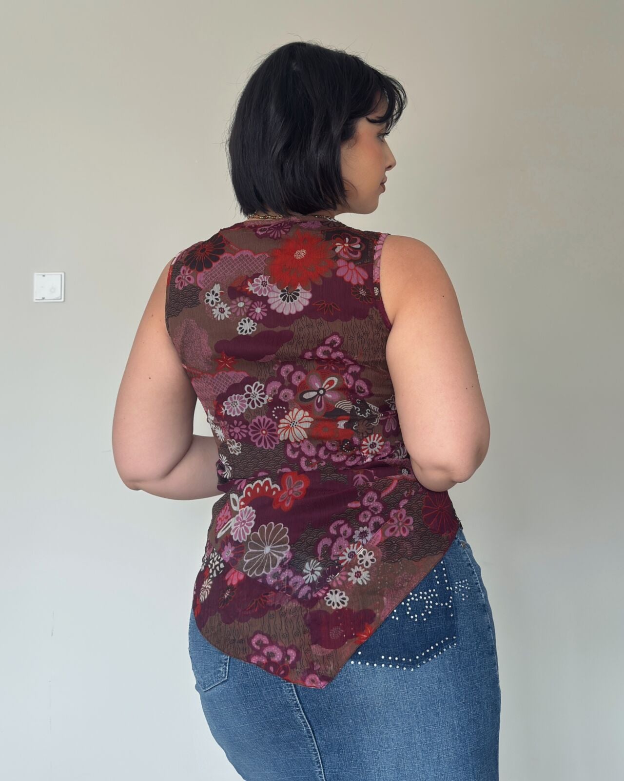 Burgundy Asymmetric Top – size M/L