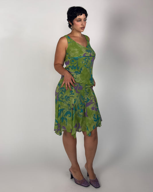Silk Skirt Set - size M/L
