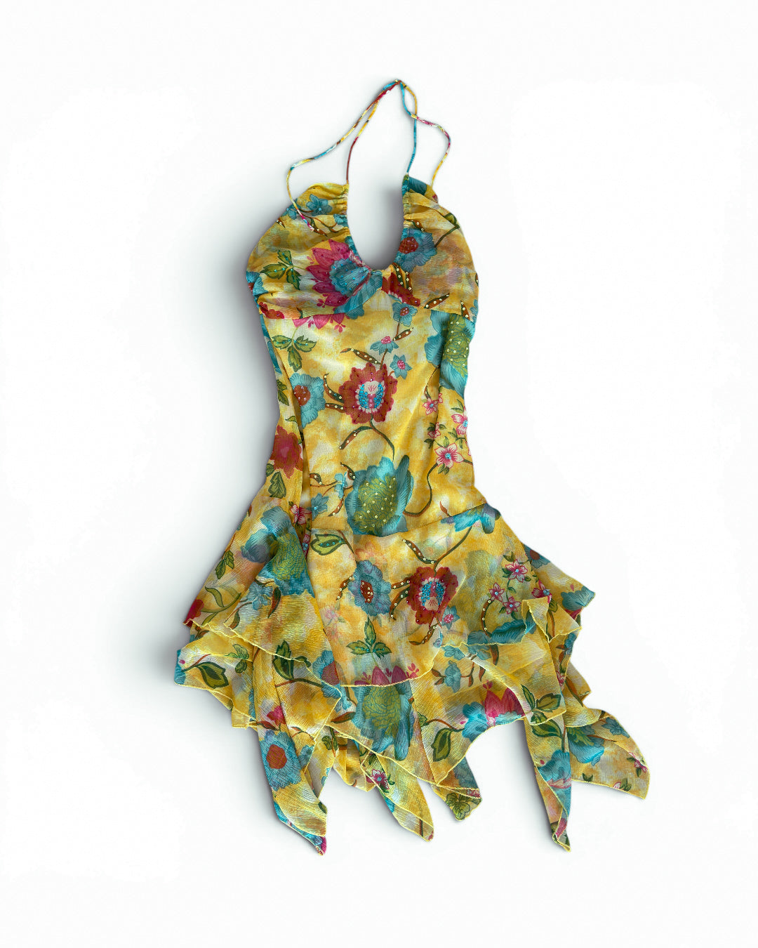 Vintage French Fairy Beaded Dress - L-XL
