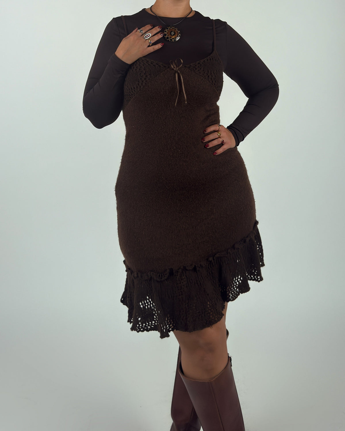 Wool Knit Slip Dress - M/L