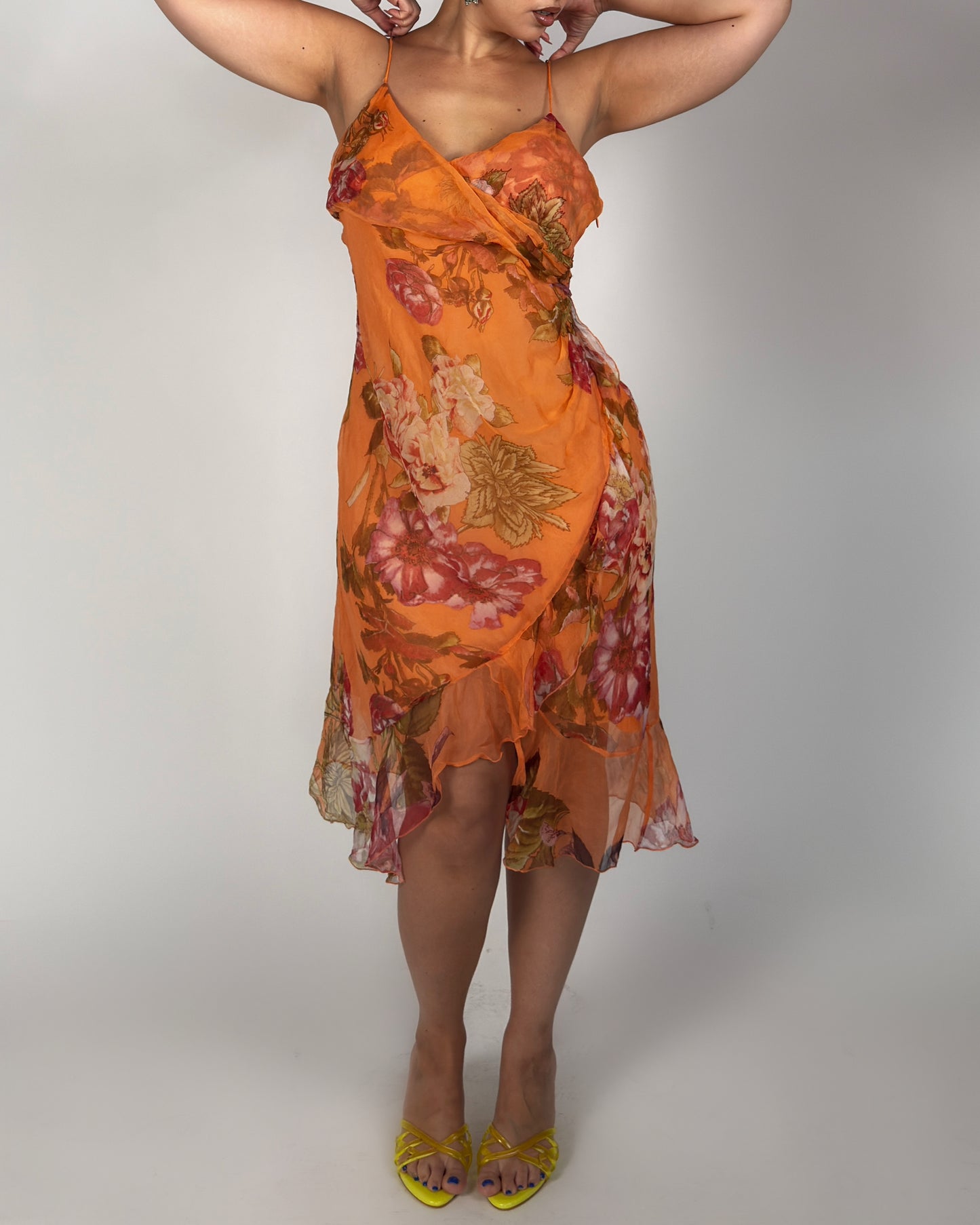 Vintage Renato Nucci Silk Dress - size L/XL