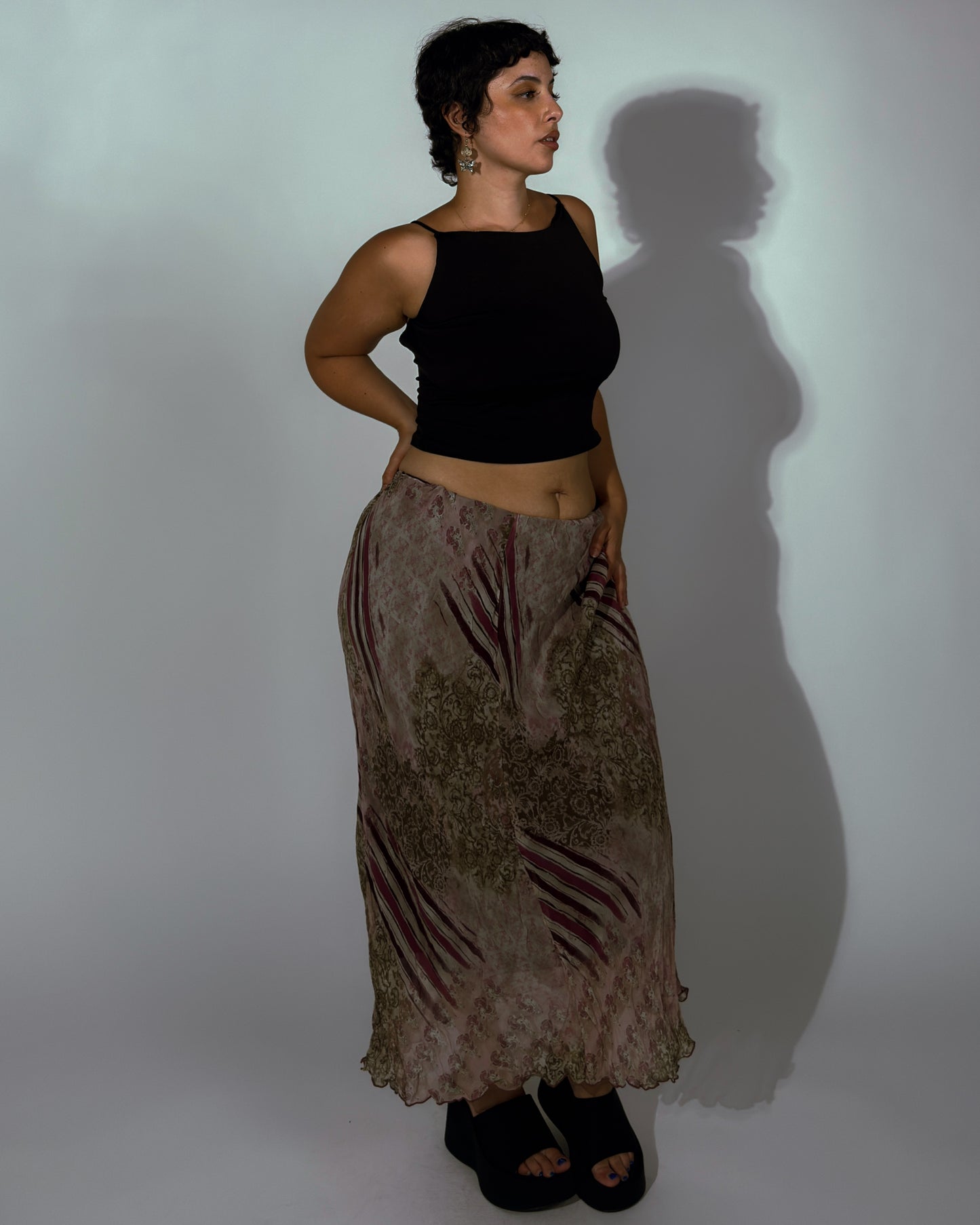 Vintage Italian Maxi Skirt - size XL/XXL