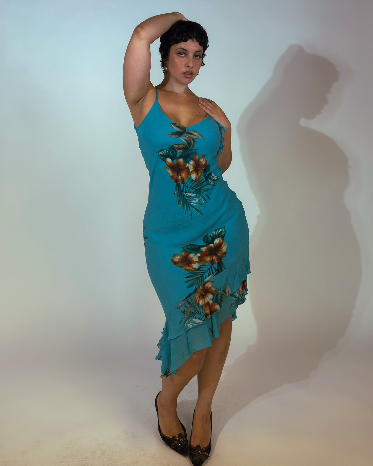Vintage Spanish Midi Dress - size M/L