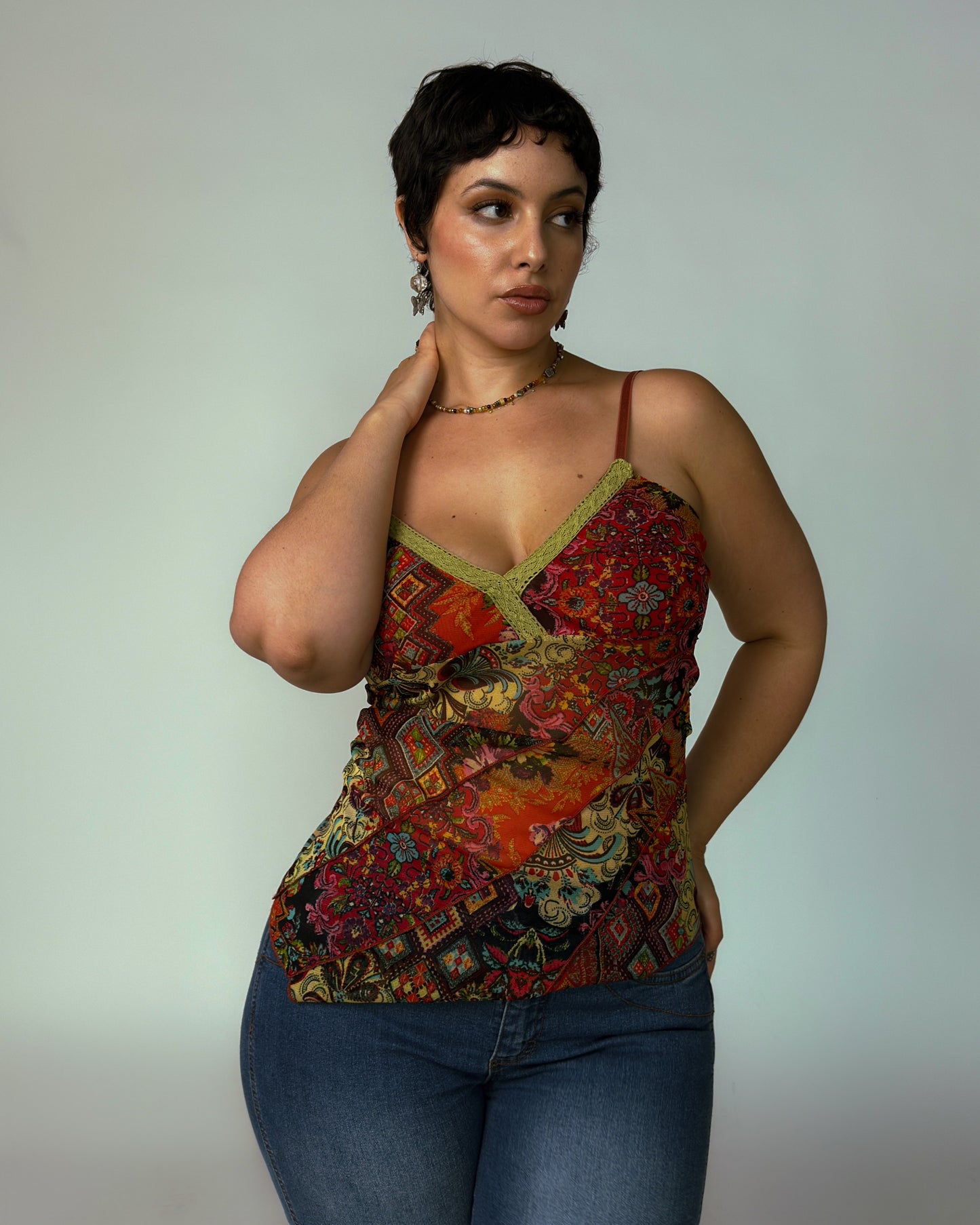 Vintage Mesh Cami Top - size M/L