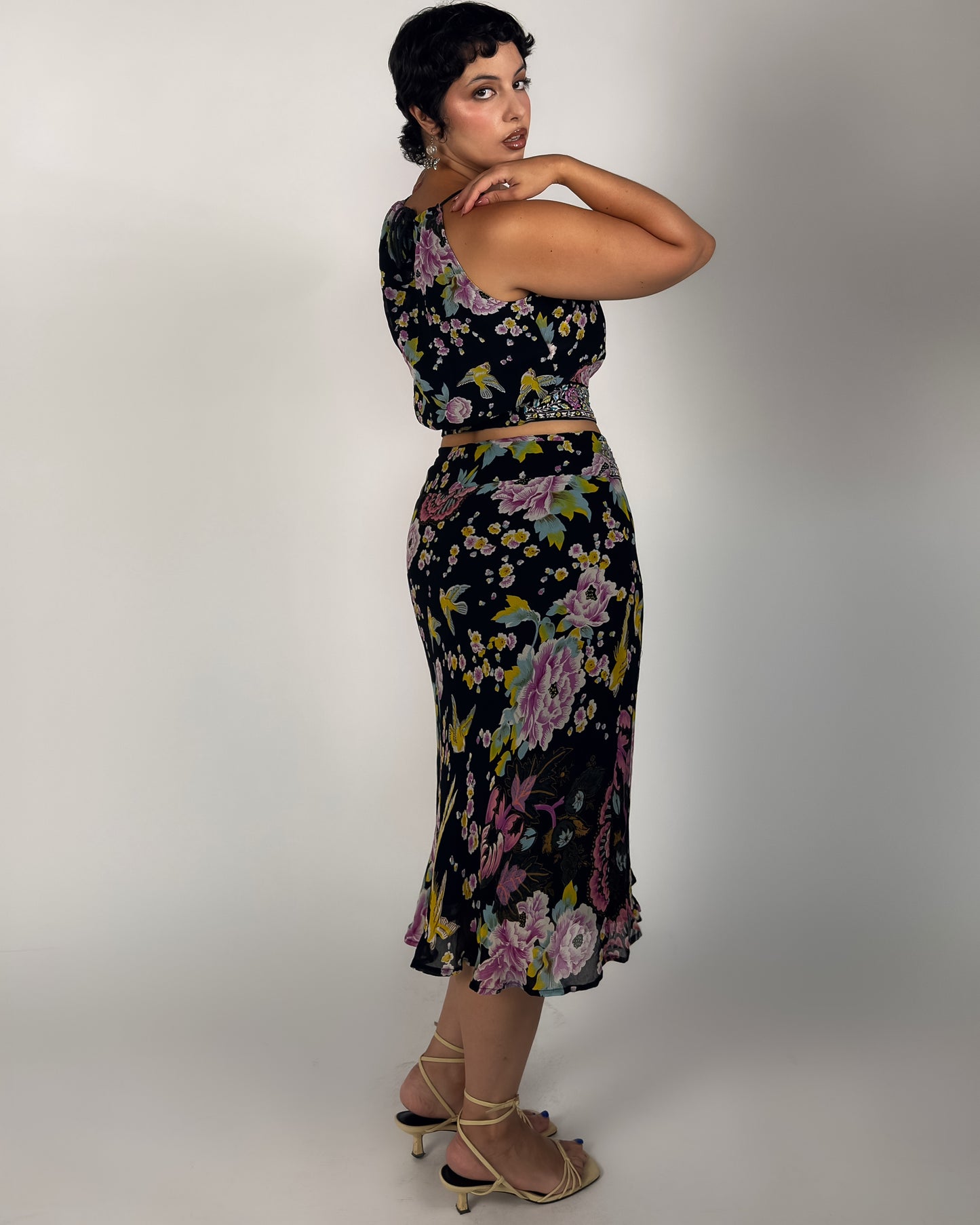 Rene Derhy Embroidered Skirt Set - size M/L