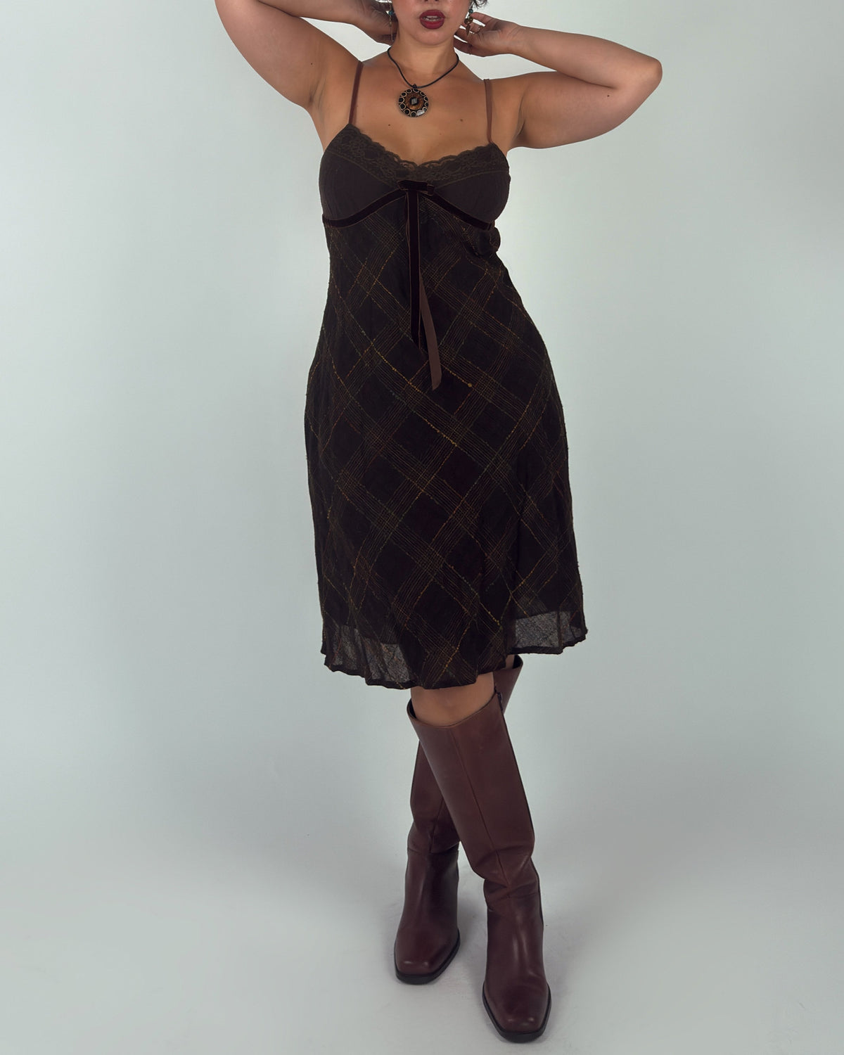 Dark Brown Slip Dress - M/L