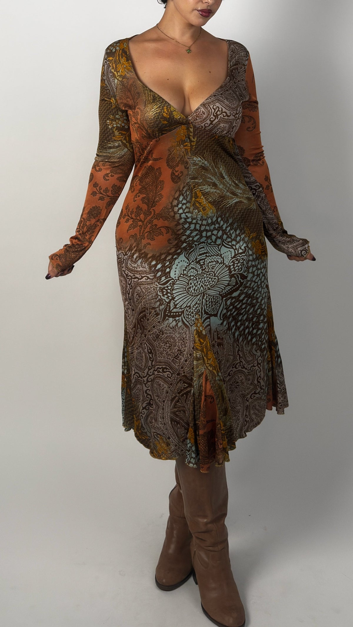 Whimsy 2000s Cavalli Stretch Dress - M/L