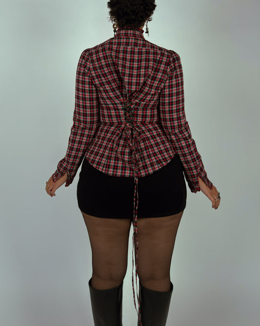 Vintage Pepe Jeans Top with Lace-Up Back - M/L