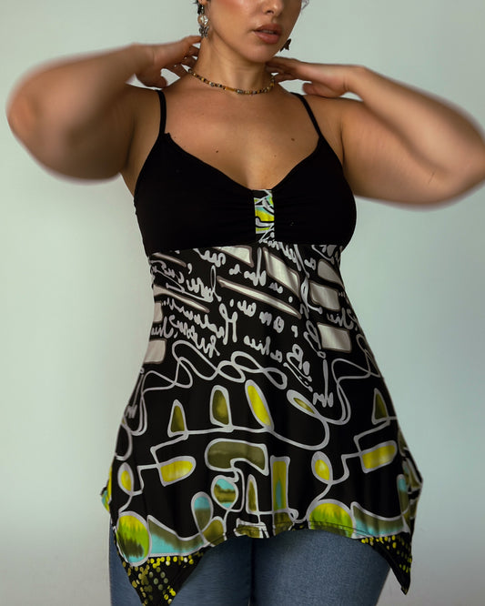 Vintage Stretch Cami Top - size M/L