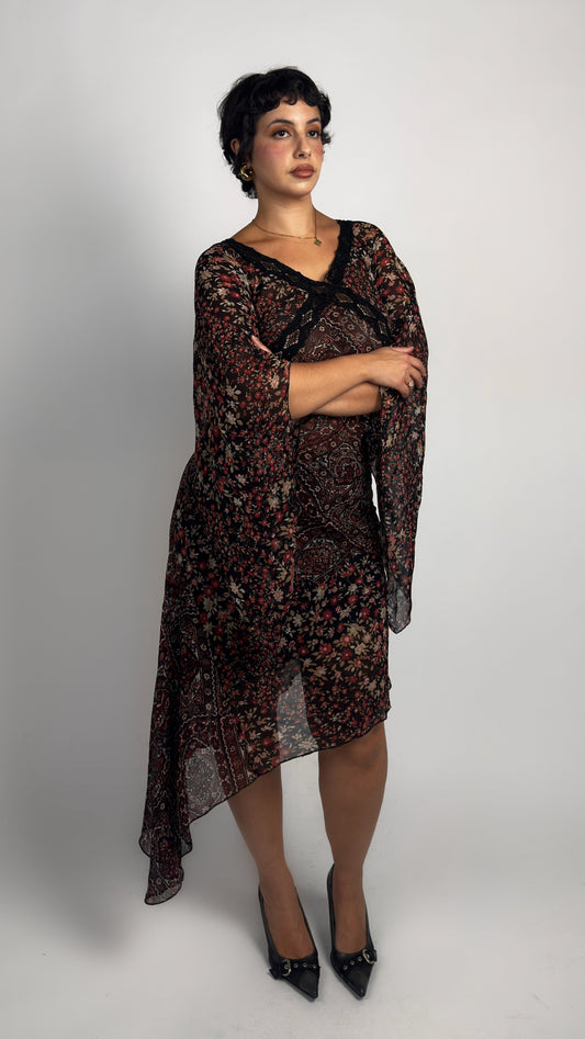 Asym Bell Sleeve Matching Set