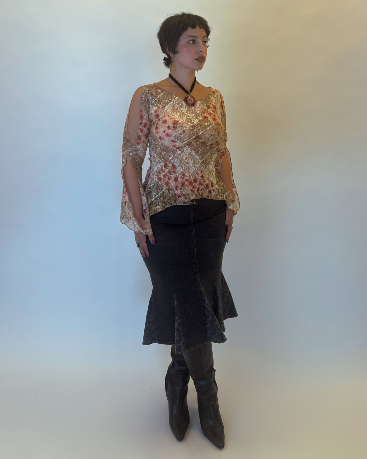 Lace Mesh Top - M/L