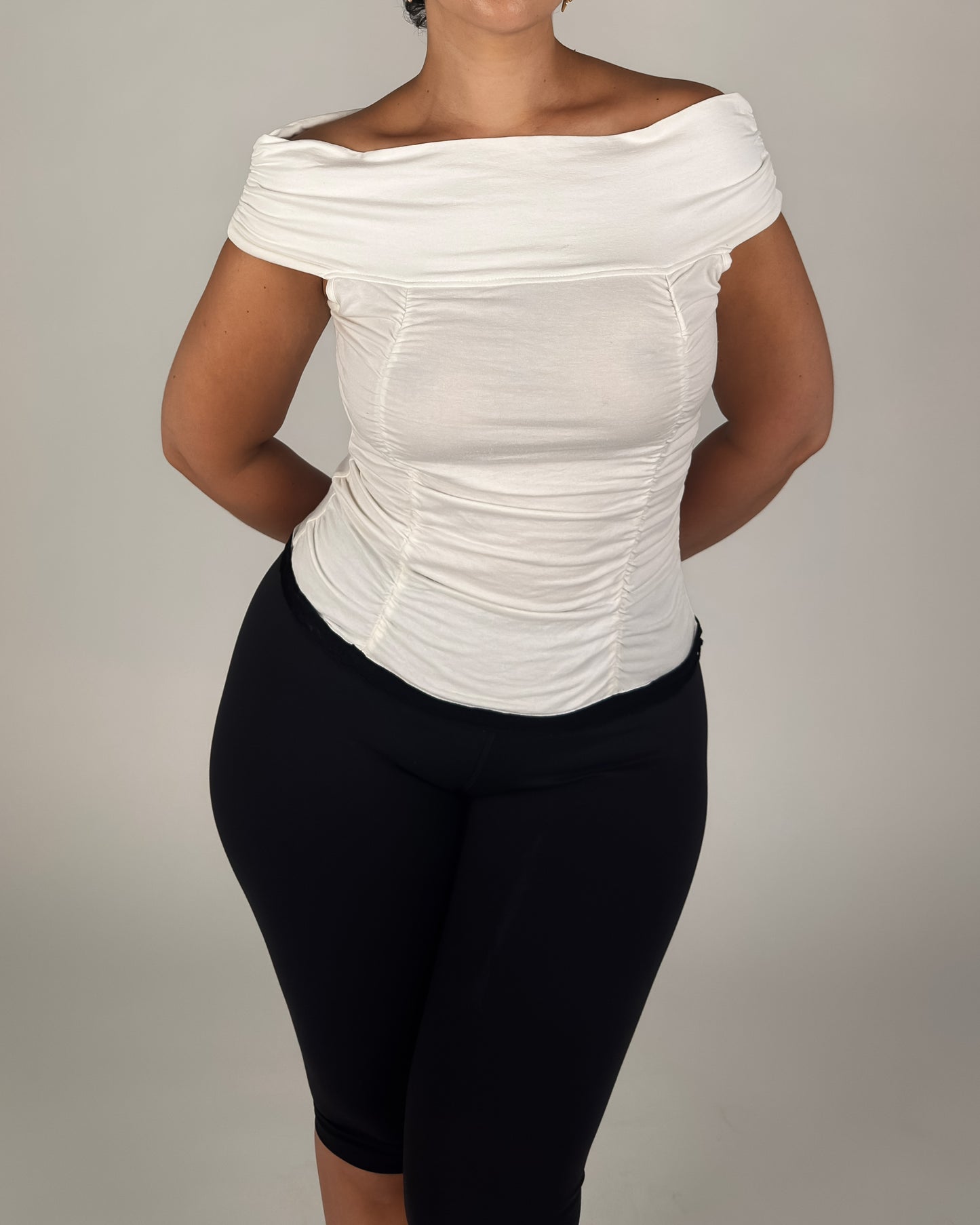 French Off Shoulder Top - M/L