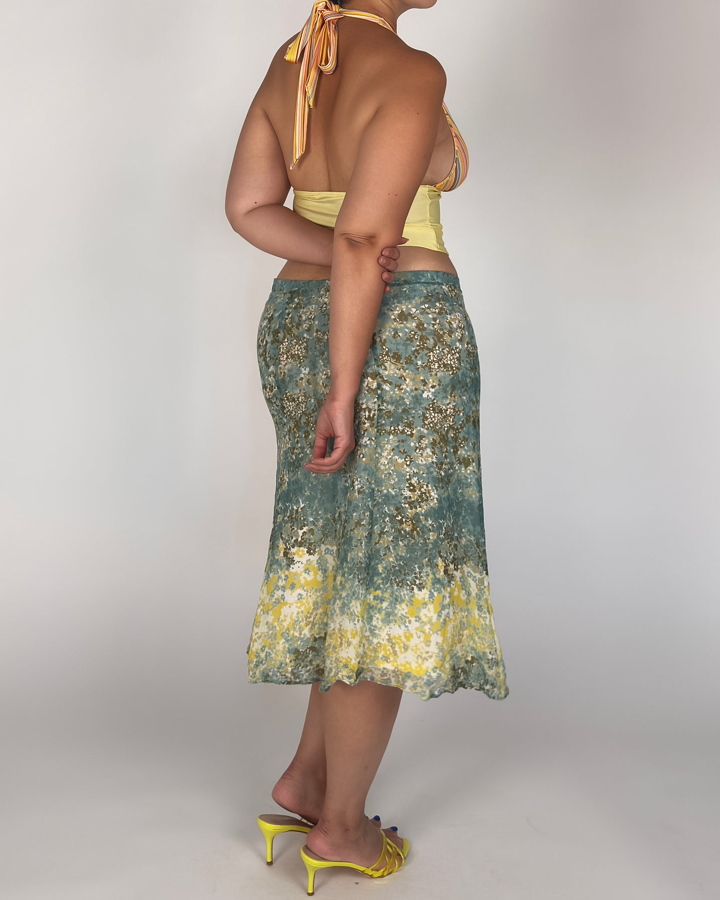 Silk Midi Skirt - L/XL