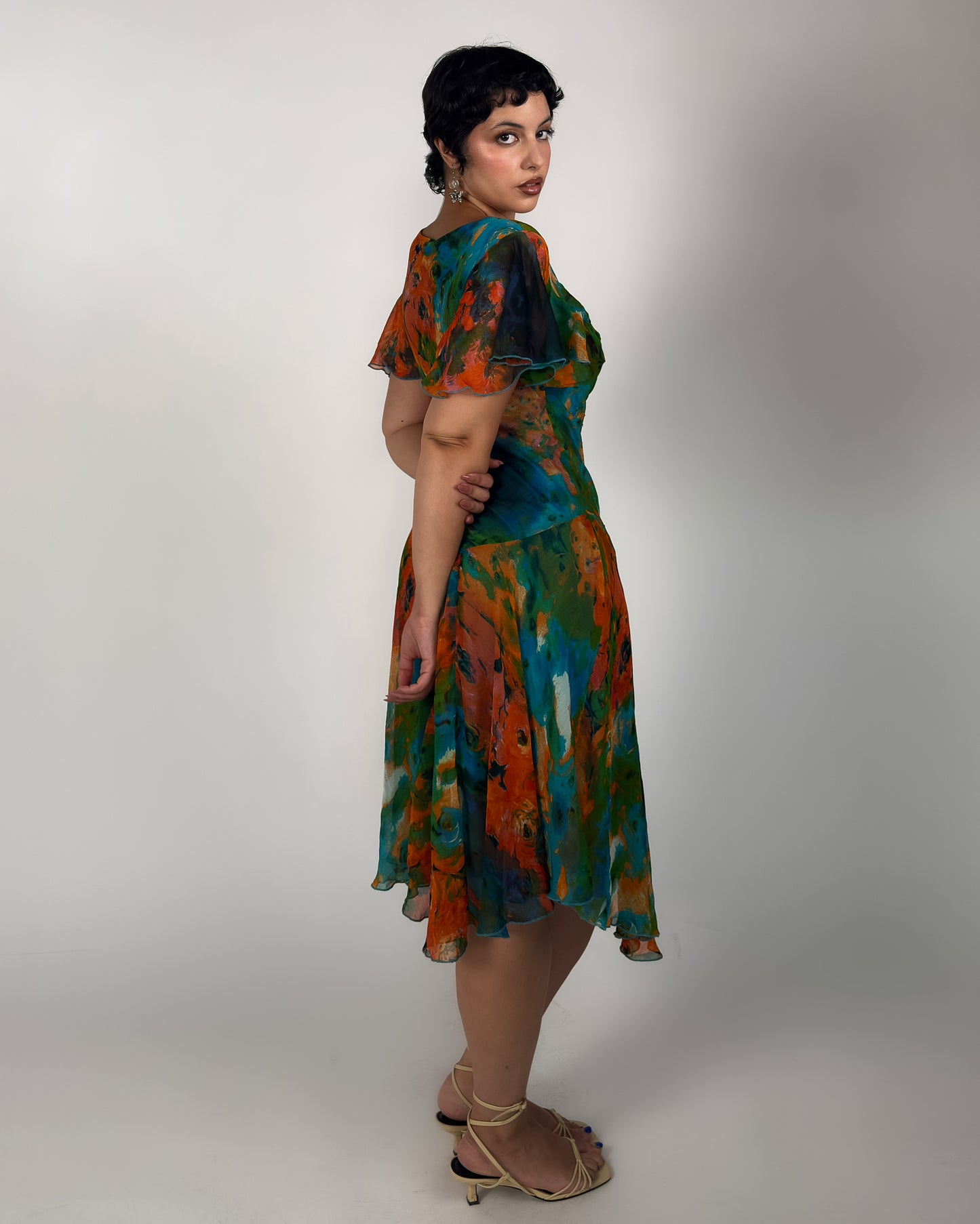 Vintage Silk Dress - M-XL
