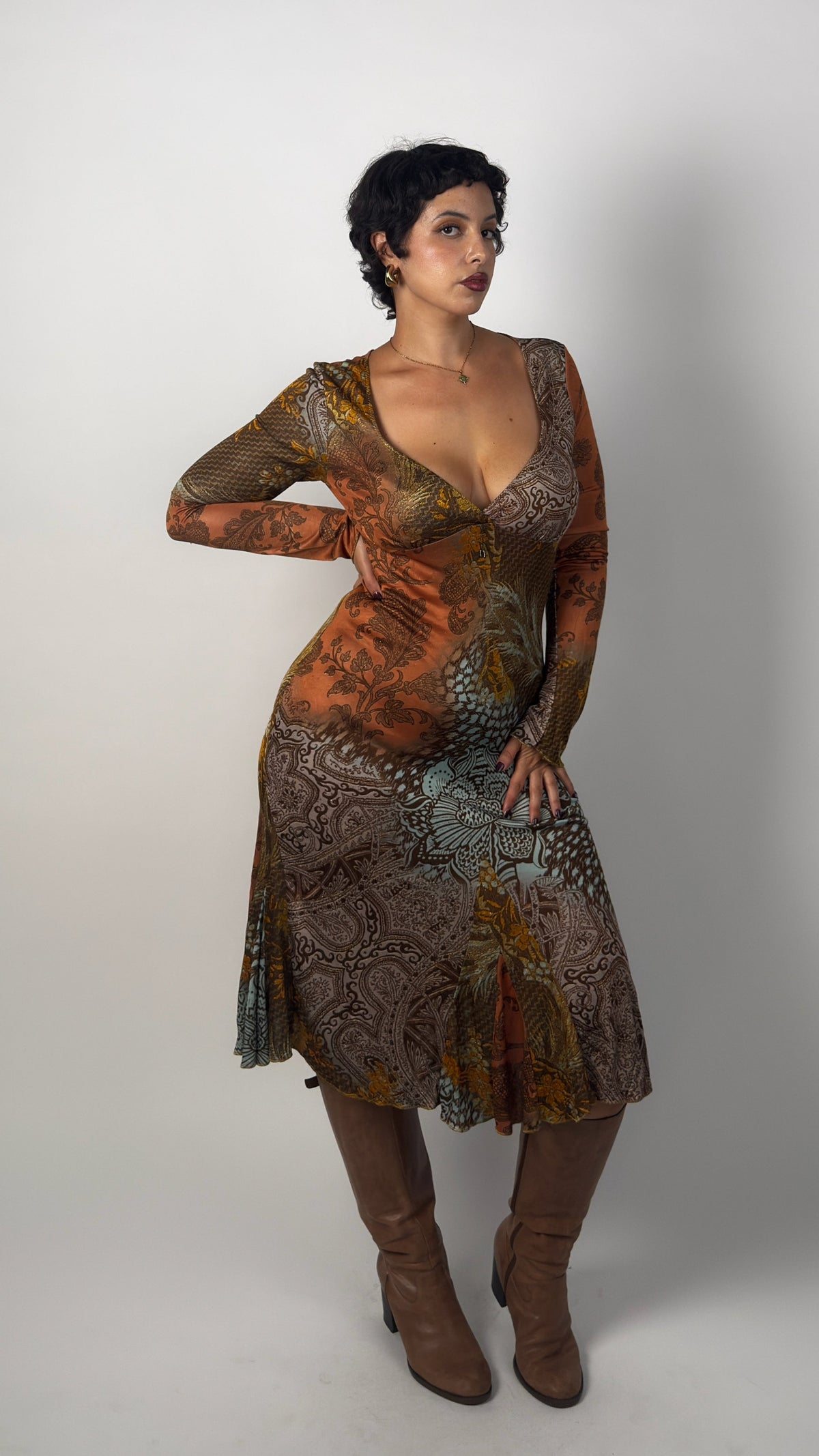 Whimsy 2000s Cavalli Stretch Dress - M/L