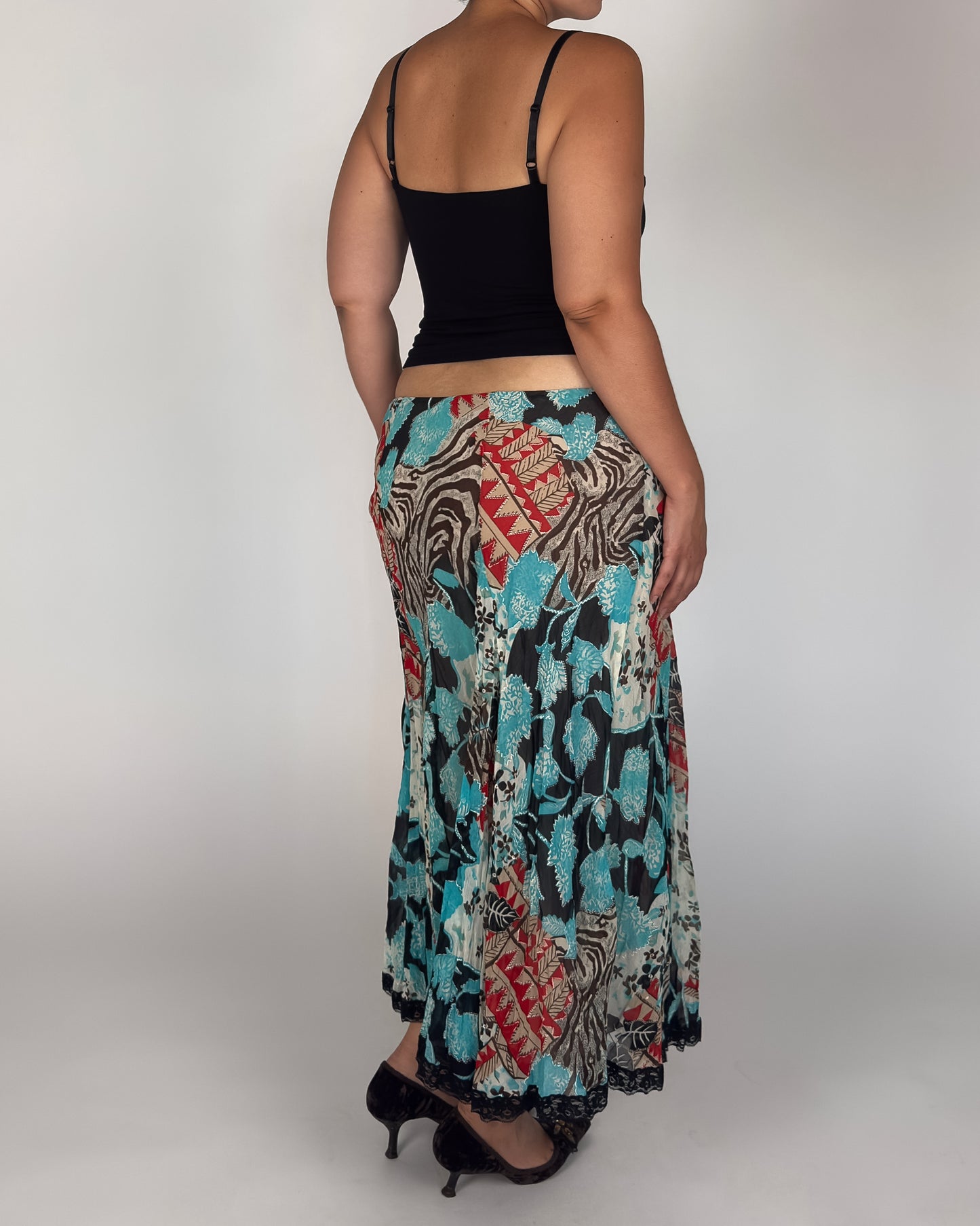 Floral Lace Trim Maxi - XL/XXL