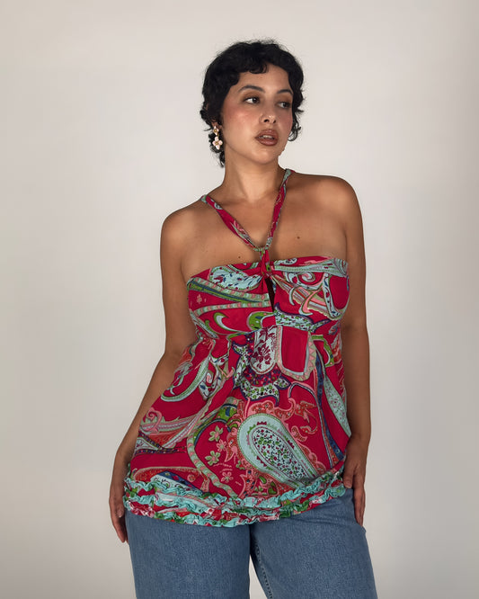 Paisley Halter Top - L/XL