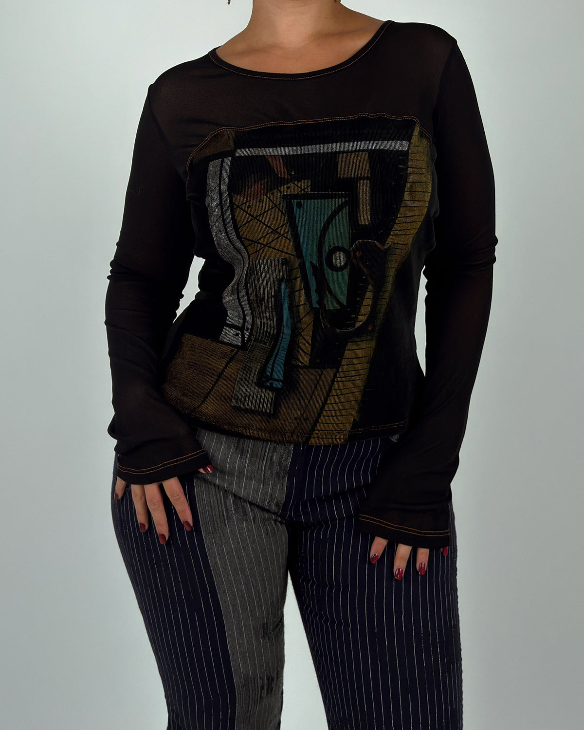 Italian Vintage Stretch Top - M/L