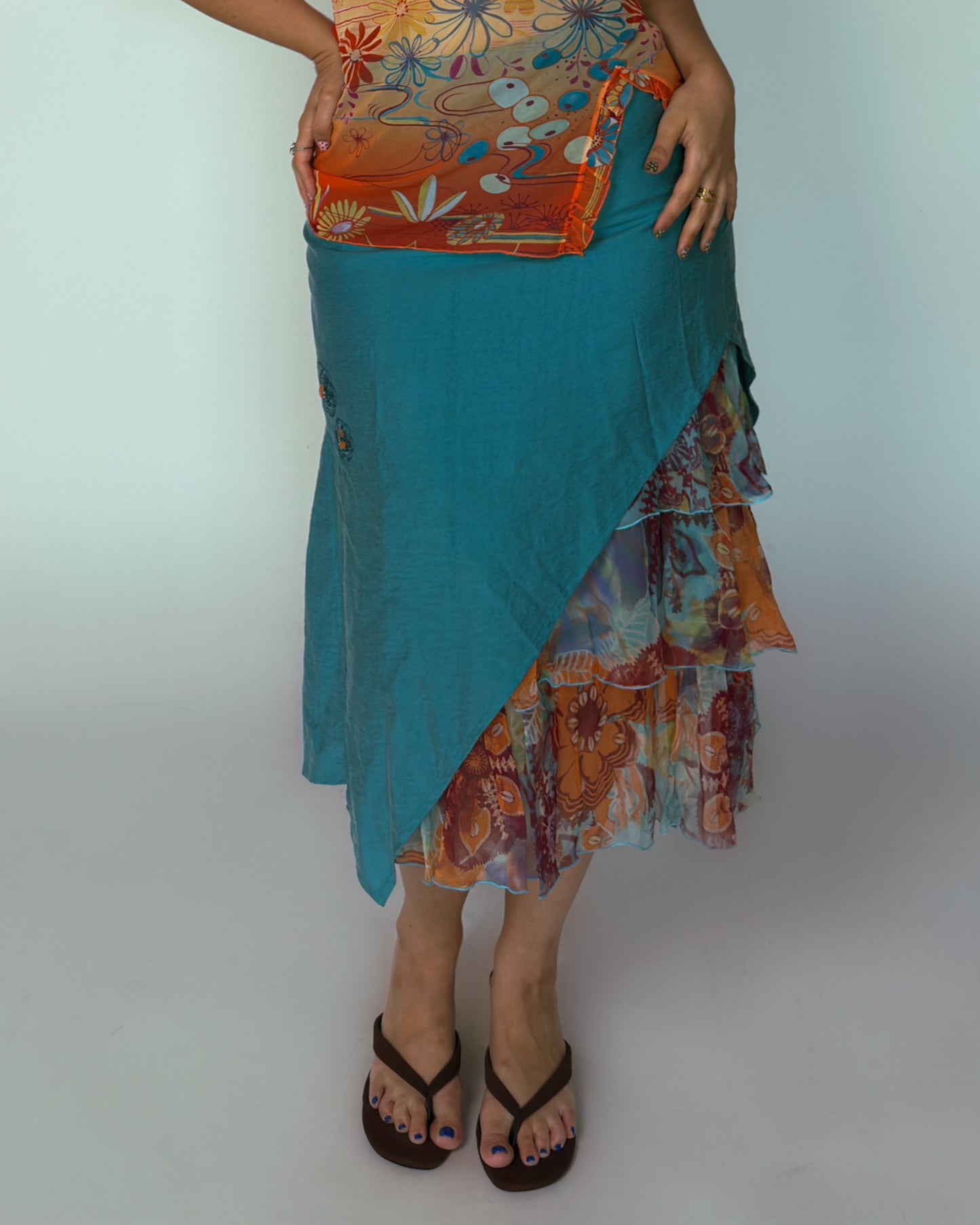 Vintage Paul Mausner Midi Skirt - size L/XL
