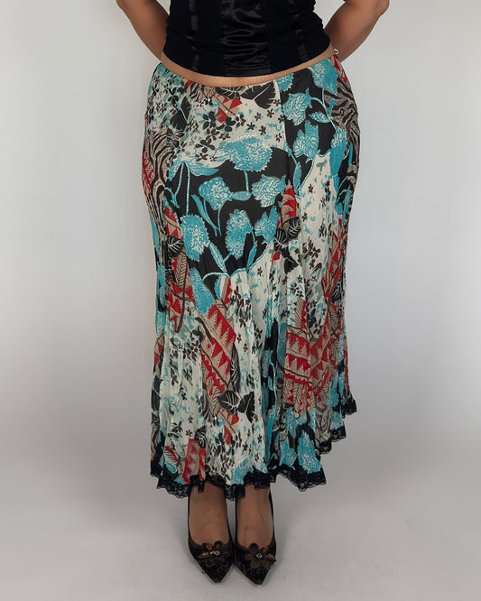 Floral Lace Trim Maxi - XL/XXL