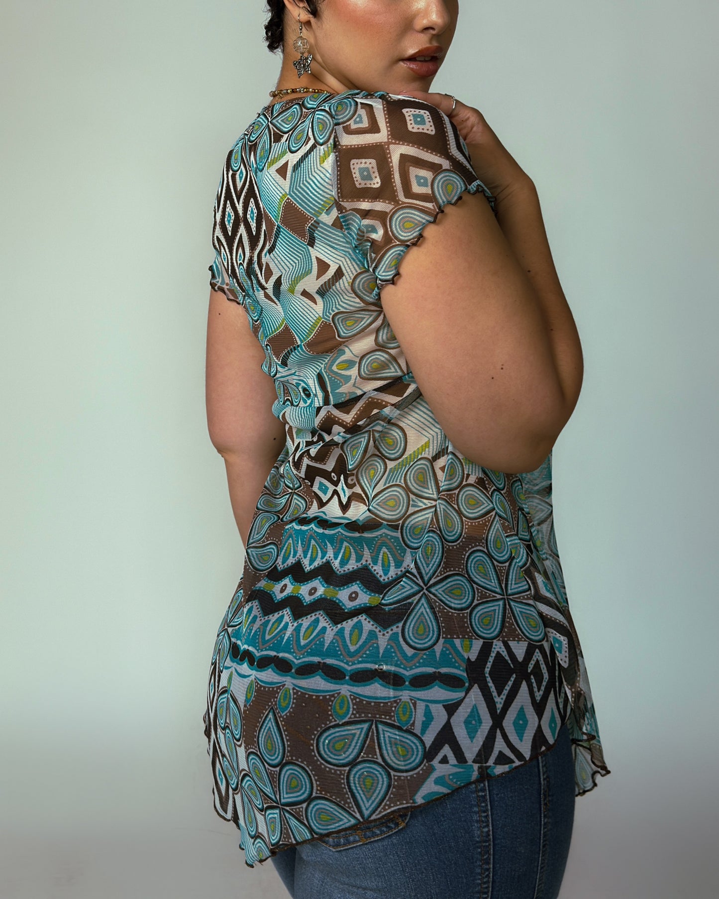 Vintage Sheer Top - size M/L