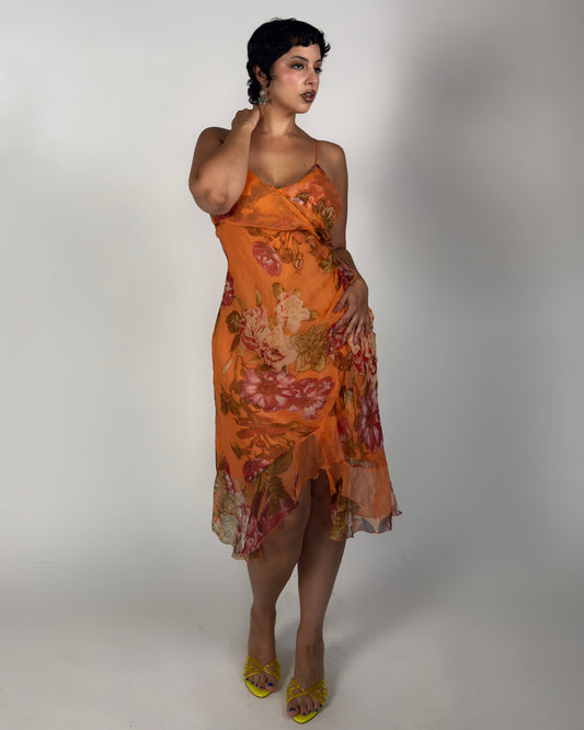 Vintage Renato Nucci Silk Dress - size L/XL