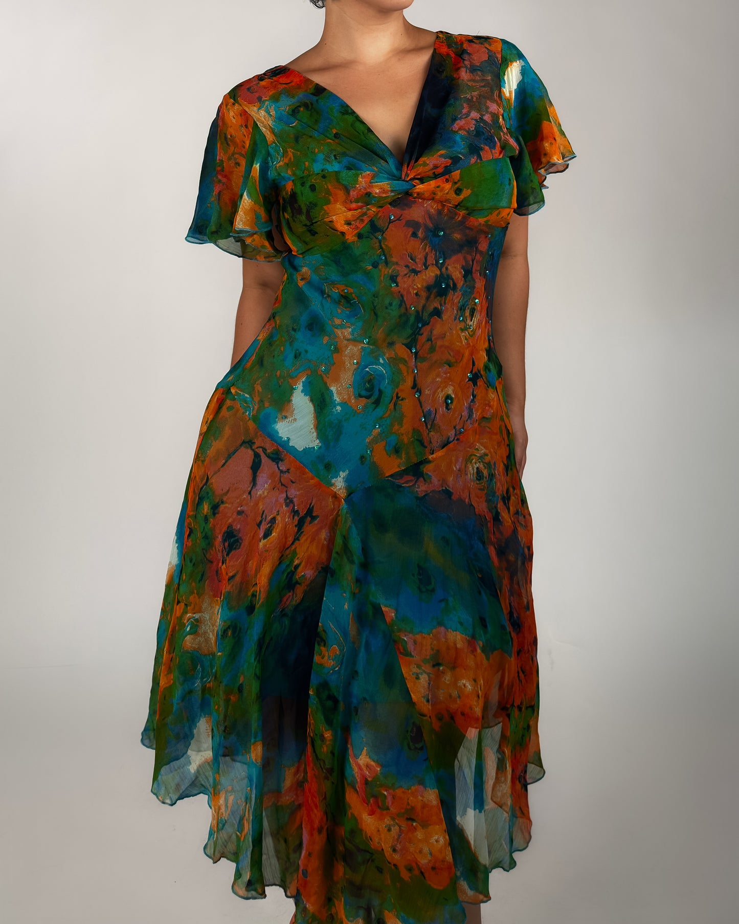 Vintage Silk Dress - M-XL
