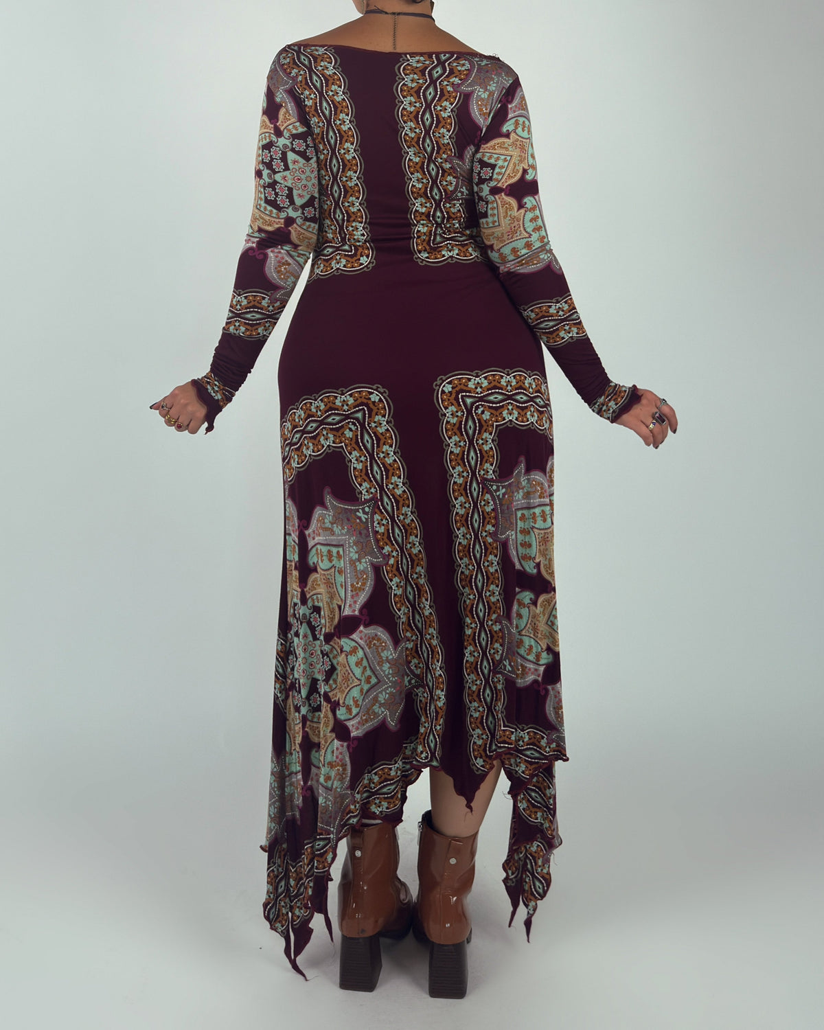 Burgundy Stretch Maxi Dress - M/L